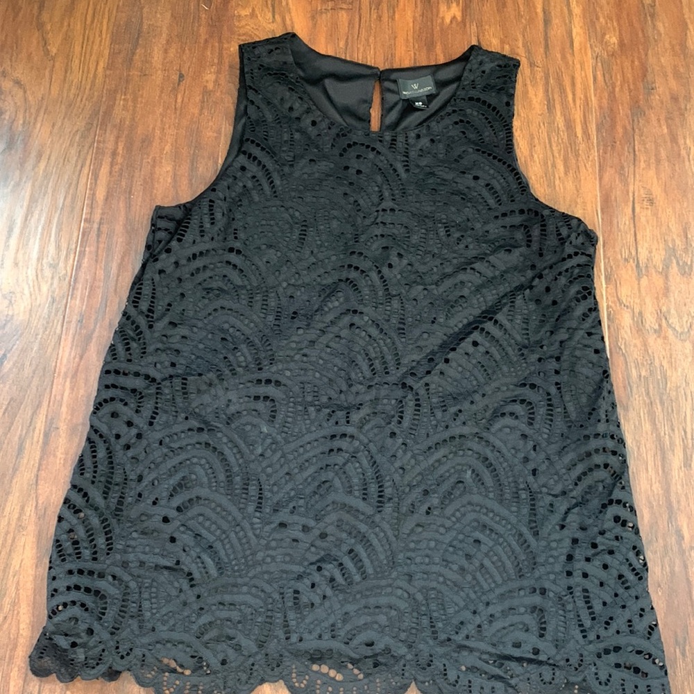 Worthington black laced tank